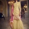 Gleaming Beige Organza Palazzo Salwar Kameez – AD-BV1-5208