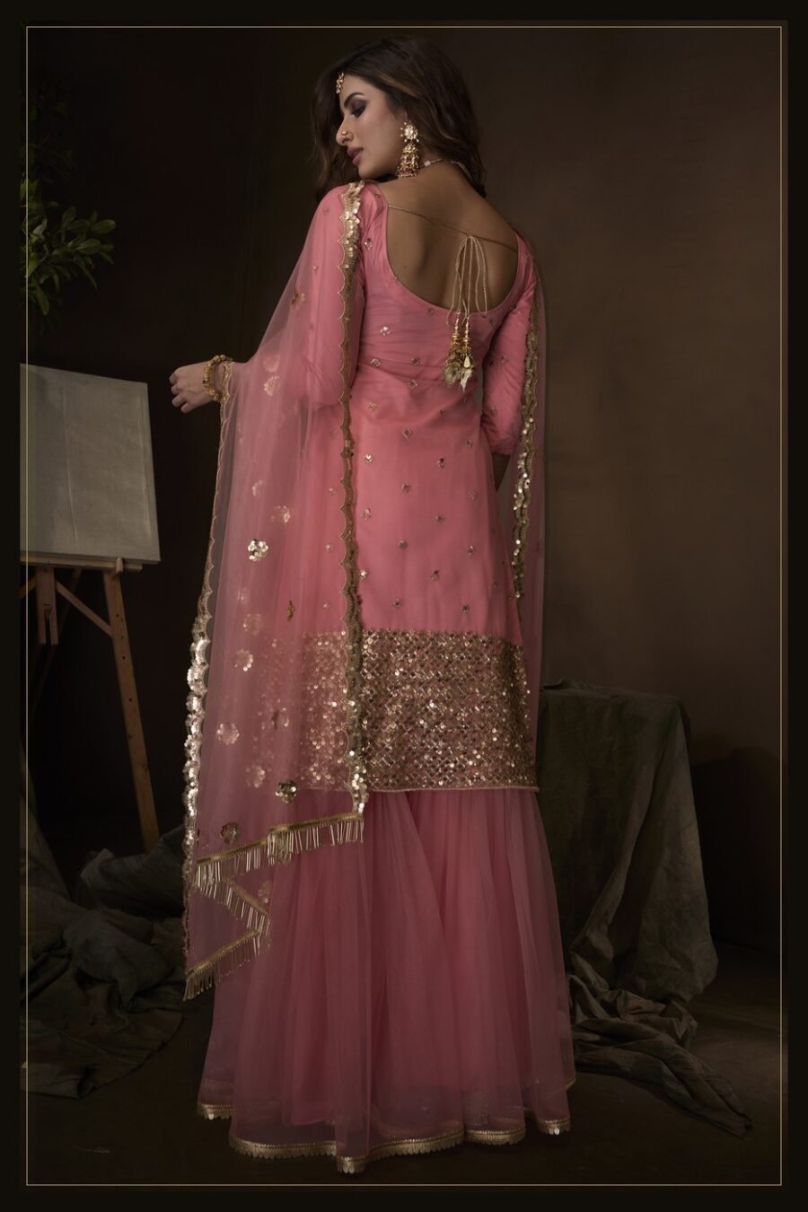 Ravishing Pink Soft Net Palazzo Salwar Kameez – AD-NS1-4203