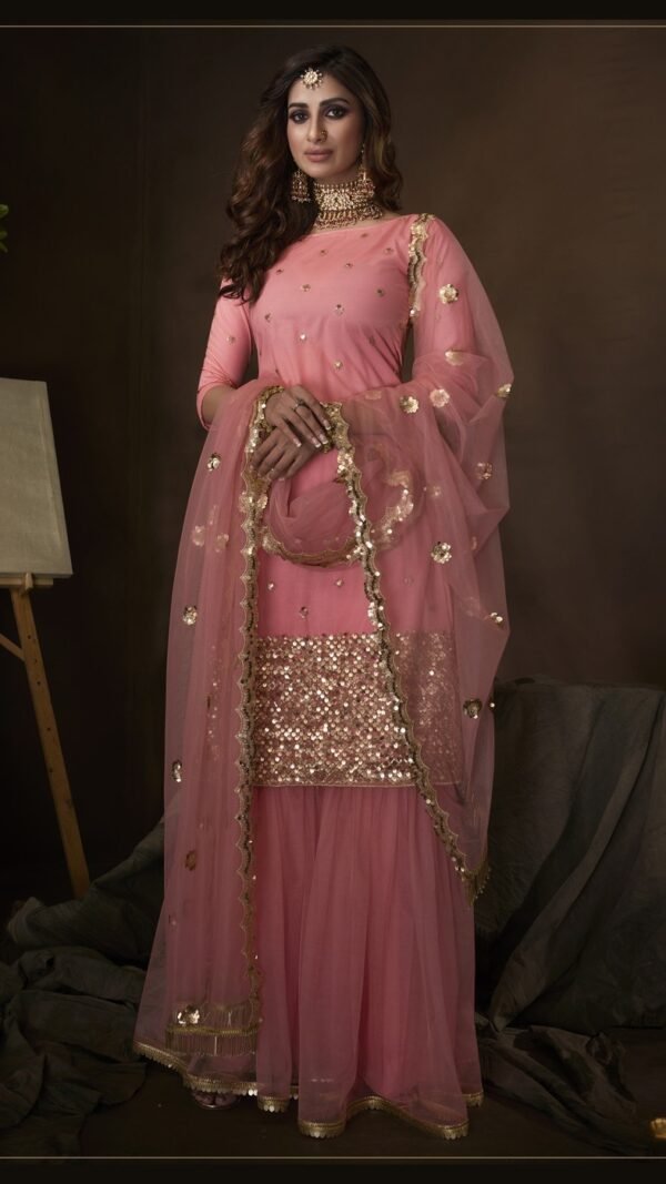 Ravishing Pink Soft Net Palazzo Salwar Kameez – AD-NS1-4203