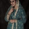 Modern Turquoise Blue Soft Net Palazzo Salwar Kameez – AD-NS4-14001