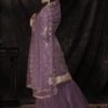 Chic Purple Soft Net Palazzo Salwar Kameez – AD-NS4-14003