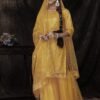 Gleaming Mustard Soft Net Palazzo Salwar Kameez – AD-NS4-14007