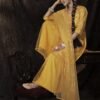 Gleaming Mustard Soft Net Palazzo Salwar Kameez – AD-NS4-14007