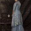 Captivating Grey Soft Net Palazzo Salwar Kameez – AD-NS4-14008