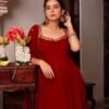 Exquisite Red Georgette Palazzo Salwar Kameez – 62440-5889