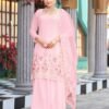 Alluring Oink Georgette Palazzo Salwar Kameez – 62442-717