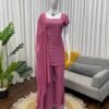 Magical Mauve Georgette Straight Salwar Kameez – 62488-1543-C