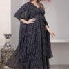 Luxe Black Georgette Anarkali Salwar Kameez – 62510-20 Luxe Black Georgette Anarkali Salwar Kameez – 62510-20