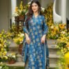 Trendy Blue Muslin Straight Salwar Kameez – 62519-14003