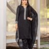 Radiant Black Georgette Straight Salwar Kameez – 62525-723