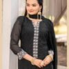 Radiant Black Georgette Straight Salwar Kameez – 62525-723
