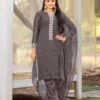 Chic Grey Georgette Straight Salwar Kameez – 62525-724