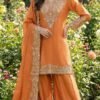 Magical Salmon Chinon Palazzo Salwar Kameez – 62535-596