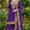 Timeless Violet Chinon Palazzo Salwar Kameez – 62535-597