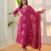 Refined Pink Rayon Straight Salwar Kameez – 62553-121 Refined Pink Rayon Straight Salwar Kameez – 62553-121