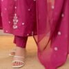 Refined Pink Rayon Straight Salwar Kameez – 62553-121 Refined Pink Rayon Straight Salwar Kameez – 62553-121