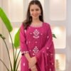 Refined Pink Rayon Straight Salwar Kameez – 62553-121 Refined Pink Rayon Straight Salwar Kameez – 62553-121