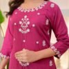 Refined Pink Rayon Straight Salwar Kameez – 62553-121 Refined Pink Rayon Straight Salwar Kameez – 62553-121