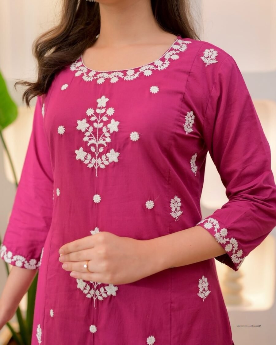 Refined Pink Rayon Straight Salwar Kameez – 62553-121 Refined Pink Rayon Straight Salwar Kameez – 62553-121
