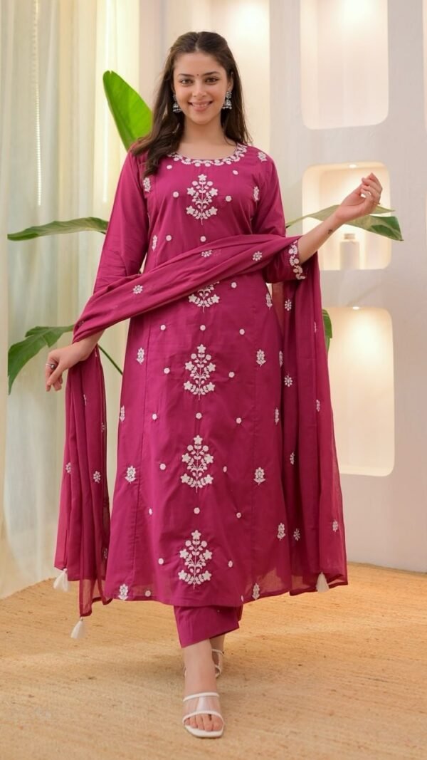 Refined Pink Rayon Straight Salwar Kameez – 62553-121