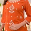 Iconic Orange Rayon Straight Salwar Kameez – 62553-122