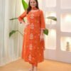 Iconic Orange Rayon Straight Salwar Kameez – 62553-122