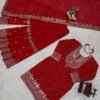Vibrant Red Georgette Sharara Salwar Kameez – 62561-5899