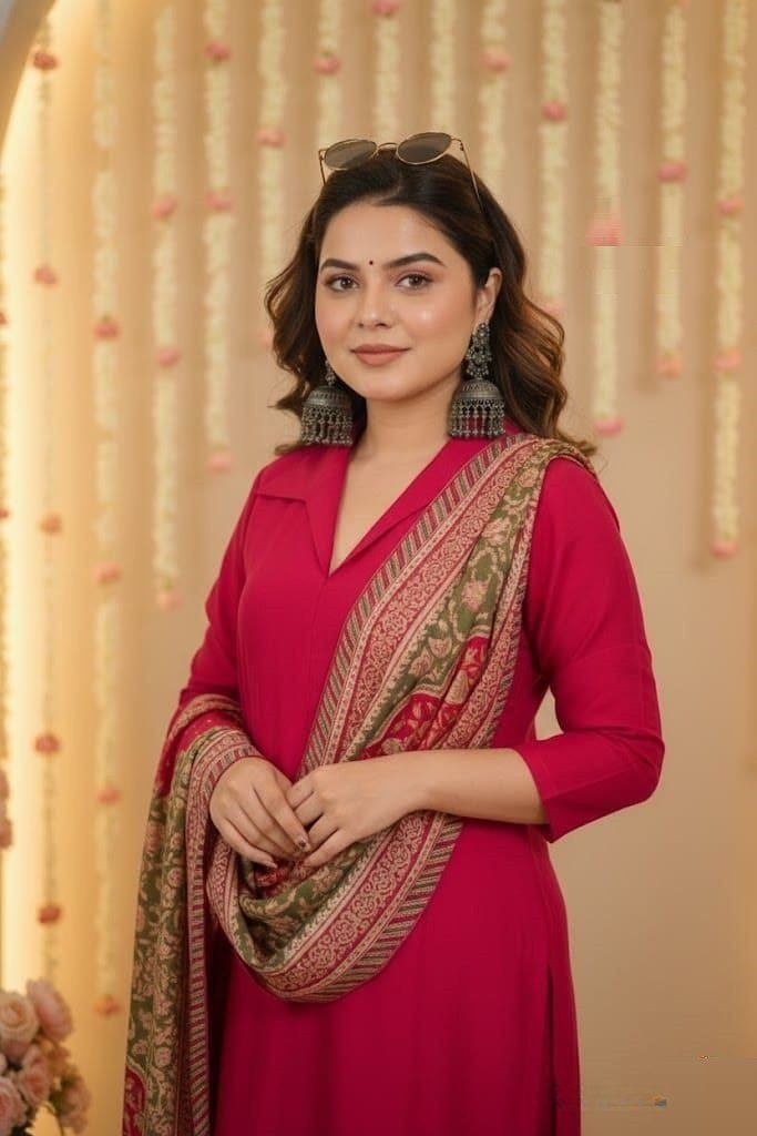 Dazzling Pink Cotton Straight Salwar Kameez – 62562-118