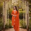 Delightful Orange Rayon Straight Salwar Kameez – 62563-2236