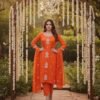 Delightful Orange Rayon Straight Salwar Kameez – 62563-2236