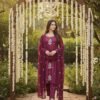 Sophisticated Wine Rayon Straight Salwar Kameez – 62563-2237