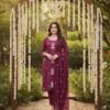 Sophisticated Wine Rayon Straight Salwar Kameez – 62563-2237