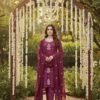 Sophisticated Wine Rayon Straight Salwar Kameez – 62563-2237